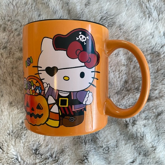 Hello Kitty Pirate Orange Halloween Pumpkin Collectible Mug New - Picture 9 of 12